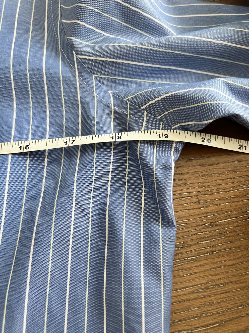 Brooks Brothers Classic Blue Pinstripe Fitted Dress Shirt Size 6 - Picture 6 of 10